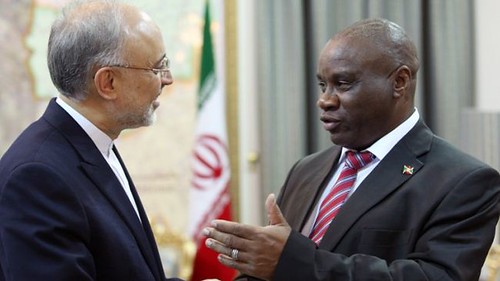Iran's Foreign Minister Ali Akbar Salehi with his Burundian counterpart Laurent Kavakure. The nations are set to enhance diplomatic relations. by Pan-African News Wire File Photos