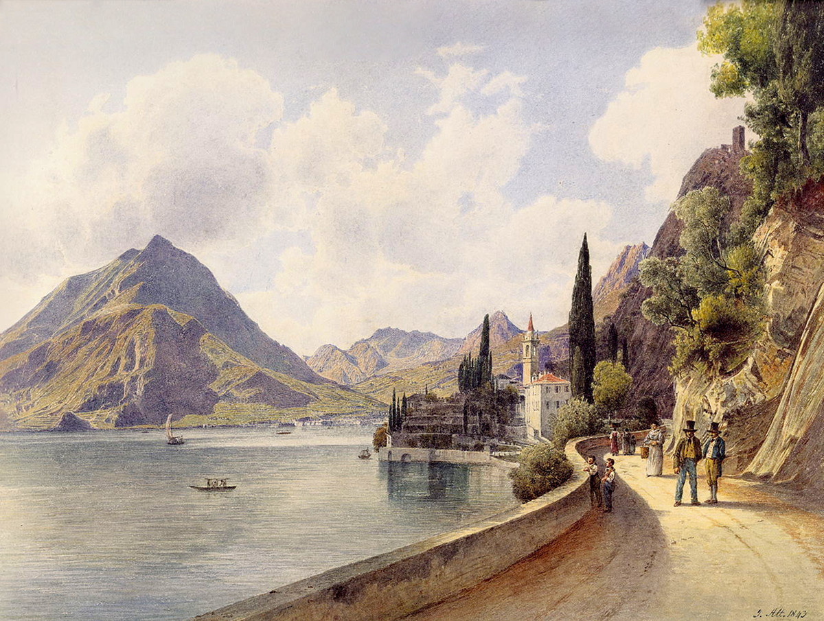 Varenna at Lake Como by Rudolf von Alt, 1843