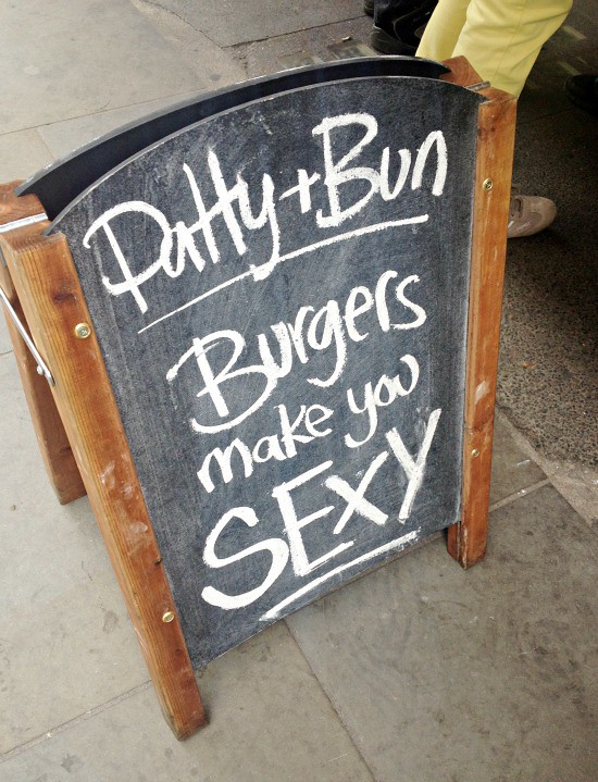 patty and bun sign