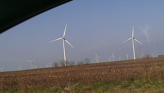 There are 222 wind turbines located here.  I looked it up!