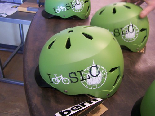 I bicycle Salt Lake City free bicycle helmets for the GREENbike bicycle sharing program