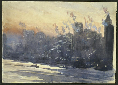 020-Puerto de New York desde Brooklin-entre1921 y 1926- Joseph Pennell-Library of Congress
