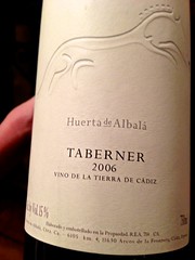 Taberner 2006 de Huerta de Albalá (vino de la tierra de Cádiz) - Restaurante Mina - Bilbao