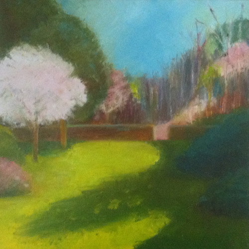 First of May at Long Hill (Oil Bar Painting as of May 22, 2013) by randubnick