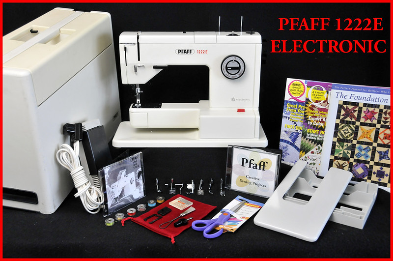 EXCELLENT PFAFF 1222E ELECTRONIC SEWING MACHINE *IDT WALKING FOOT*MANY