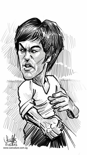 Bruce Lee sketch study on Samsung Galaxy Note 2