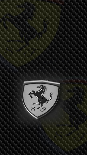 Ferrari Pin on Carbon Fiber
