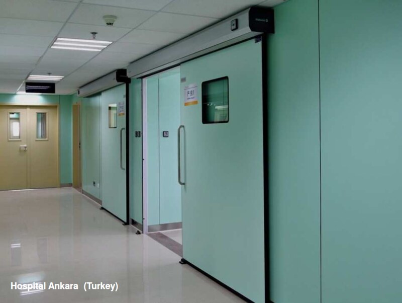 автоматические герметические двери для больниц manusa 
