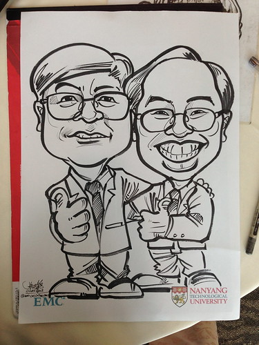 caricature live sketching for EMC