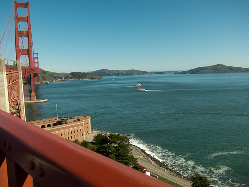 Boats at the Golden Gate Bridge
