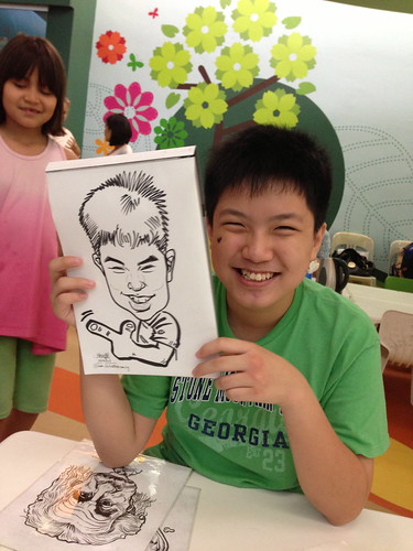 caricature live sketching for birthday party 21042013