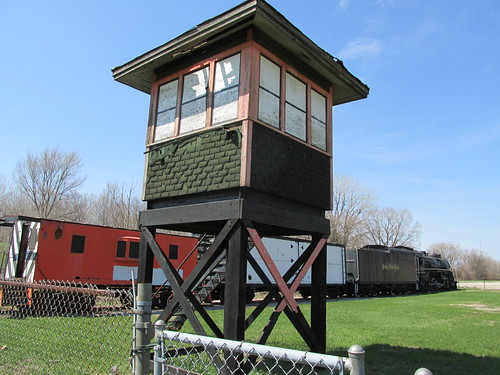 A preserved steam era railroad crossing gate operator's tower.  Hammond Indiana.  Sunday, April 21st, 2013. by Eddie from Chicago