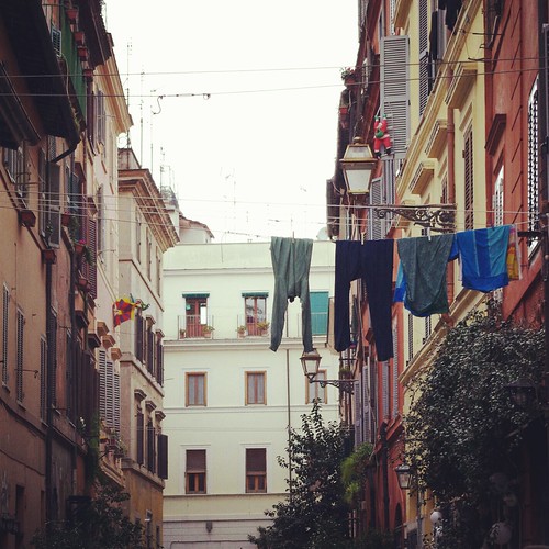 Drying clothes, Trastevere, Rome