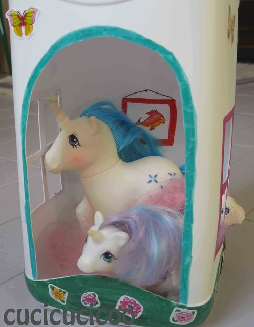 plastic bottle pony house
