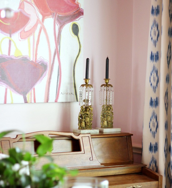 Hi Sugarplum | Pink Walls & Red Ceiling Dining Room