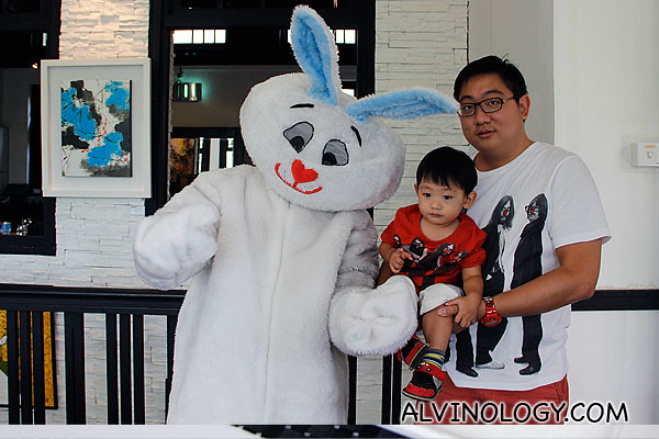 Asher and I with Mr Rabbit 