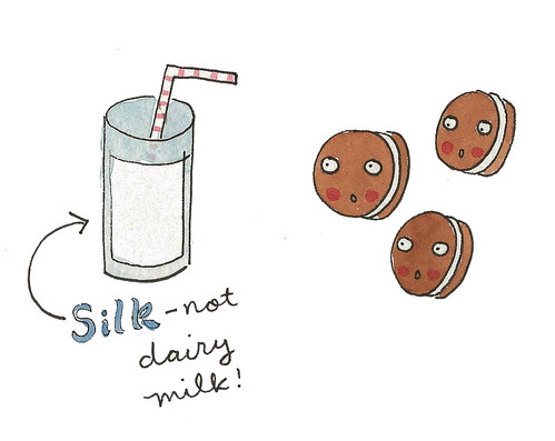 Silk milk and cookies