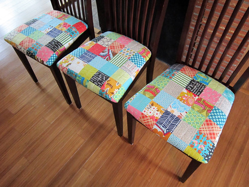 Patchwork chair covers!