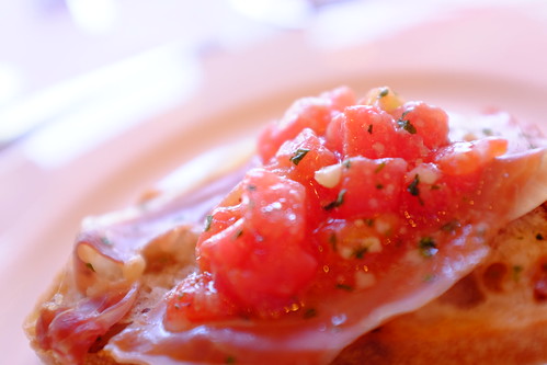 ham, tomato marinated