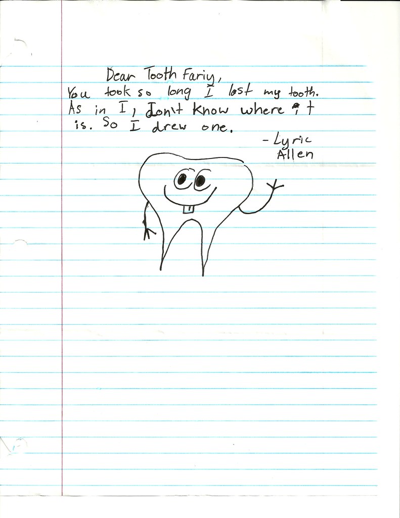 Lyric tooth fairy letter
