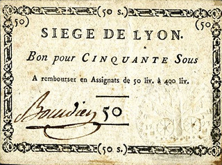 209 - Siege de Lyon banknote 1793