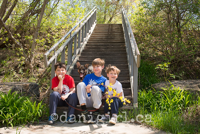Boys on the stairs