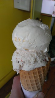 Coconut and Rose Vanilla cone from Vegan's Choice