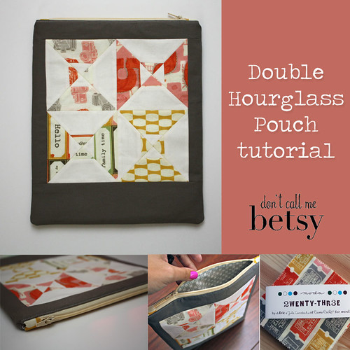 Double Hourglass Pouch tutorial - live on the blog today as part of Charm Madness