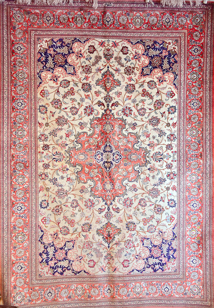 QUM Silk Safavi Pure silk Persian Area Rug