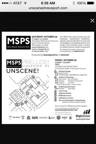 MSPS prelude, Fri, Oct 11, 7 pm, Crockett at Common St. by trudeau