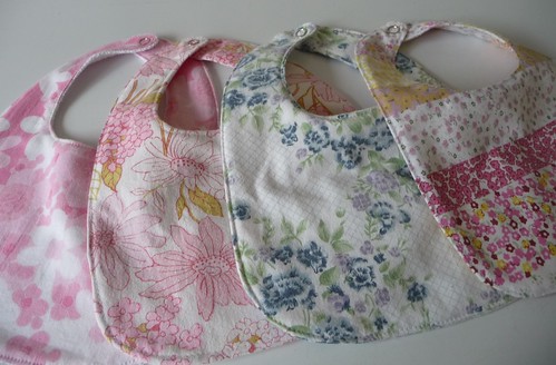 Vintage Sheet Project, Bibs by The Witch on the Barn