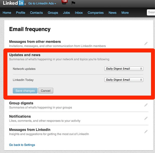 Email frequency | LinkedIn