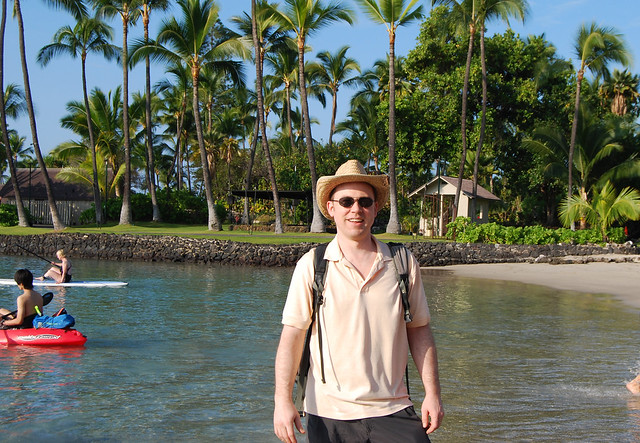 Mark at Kamakahonu Beach