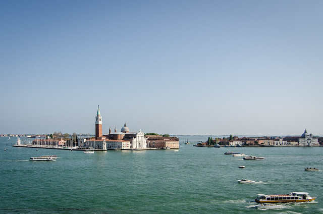 A breathtaking view of the Venetian Lagoon and island of San Giorgio Maggiore from The Doge's Palace.