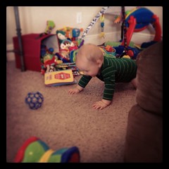 Someone learned how to crawl. #nowweareintrouble