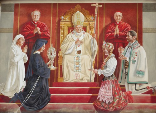 Moment beatyfikacji Jana Pawła II