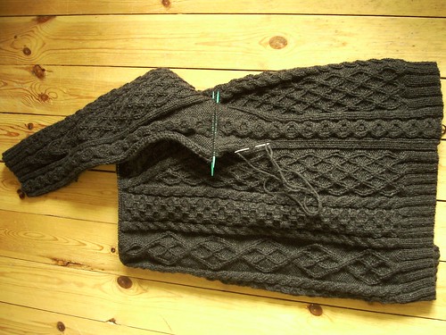 Aranish sweater progress by Asplund