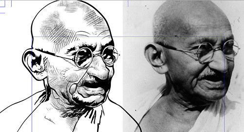 Um certo Mahatma Gandhi (in progress) by Fragadesenhos