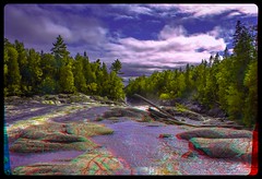 Pinguisibi / Sand River in Ontario 3-D / Anaglyph / HDR / Raw / Stereoscopy