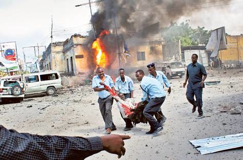 A Qatari delegation was targeted in the Somalian capital of Mogadishu on May 5, 2013. At least seven people have been reported killed in the attack. by Pan-African News Wire File Photos