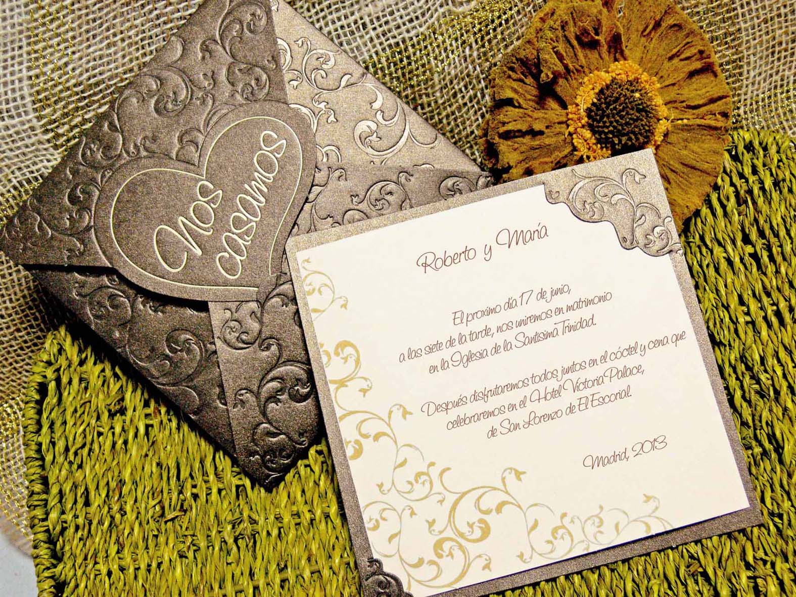 invitacion de boda corazn en asturias