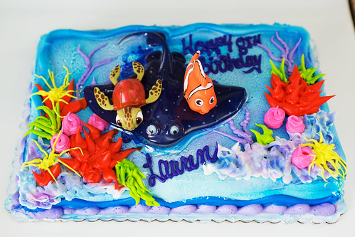 Fishy birthday cake.