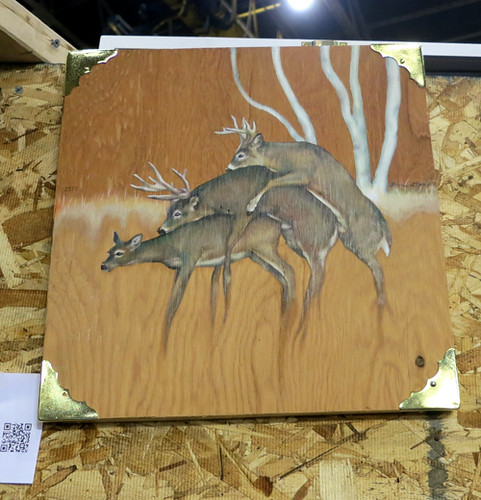 AAN2013 Deer Johns by Bonnie Gloris Oil on Wood