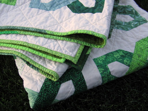 Celtic Motion quilt, scrappy binding