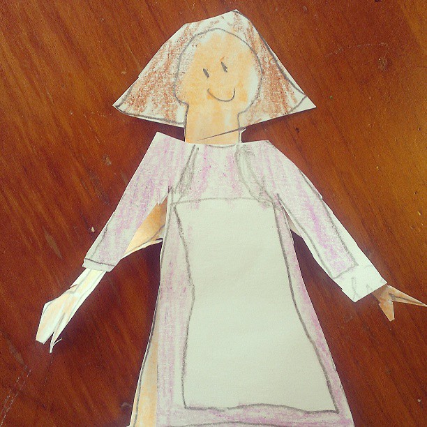 Morning spent making paper dolls...