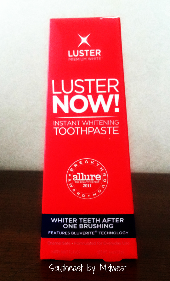 Luster Now! Toothpaste from Influenster Something Blue VoxBox at Southeast by Midwest