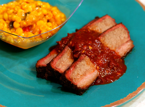brisket and hot sauce