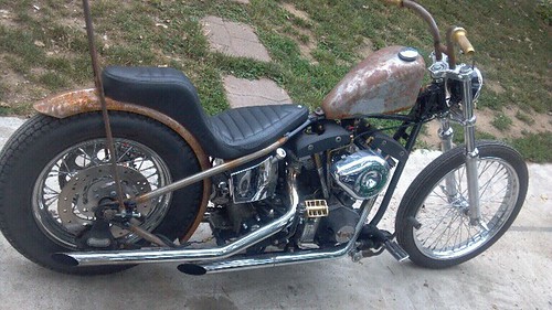 My buddy Mike Rathburn's shovelhead chop! I want this bike! by jvanhyfte