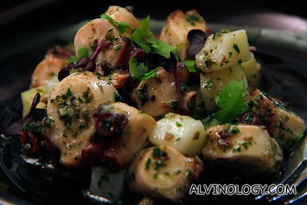 Polpo con patate - slow cooked octopus with potato
