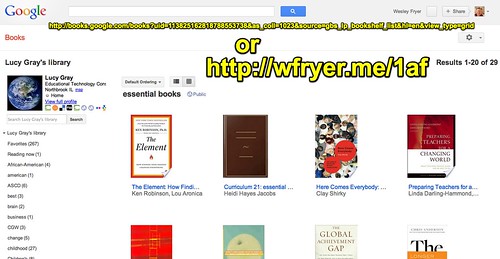Essential Books List from Lucy Gray on Google Books